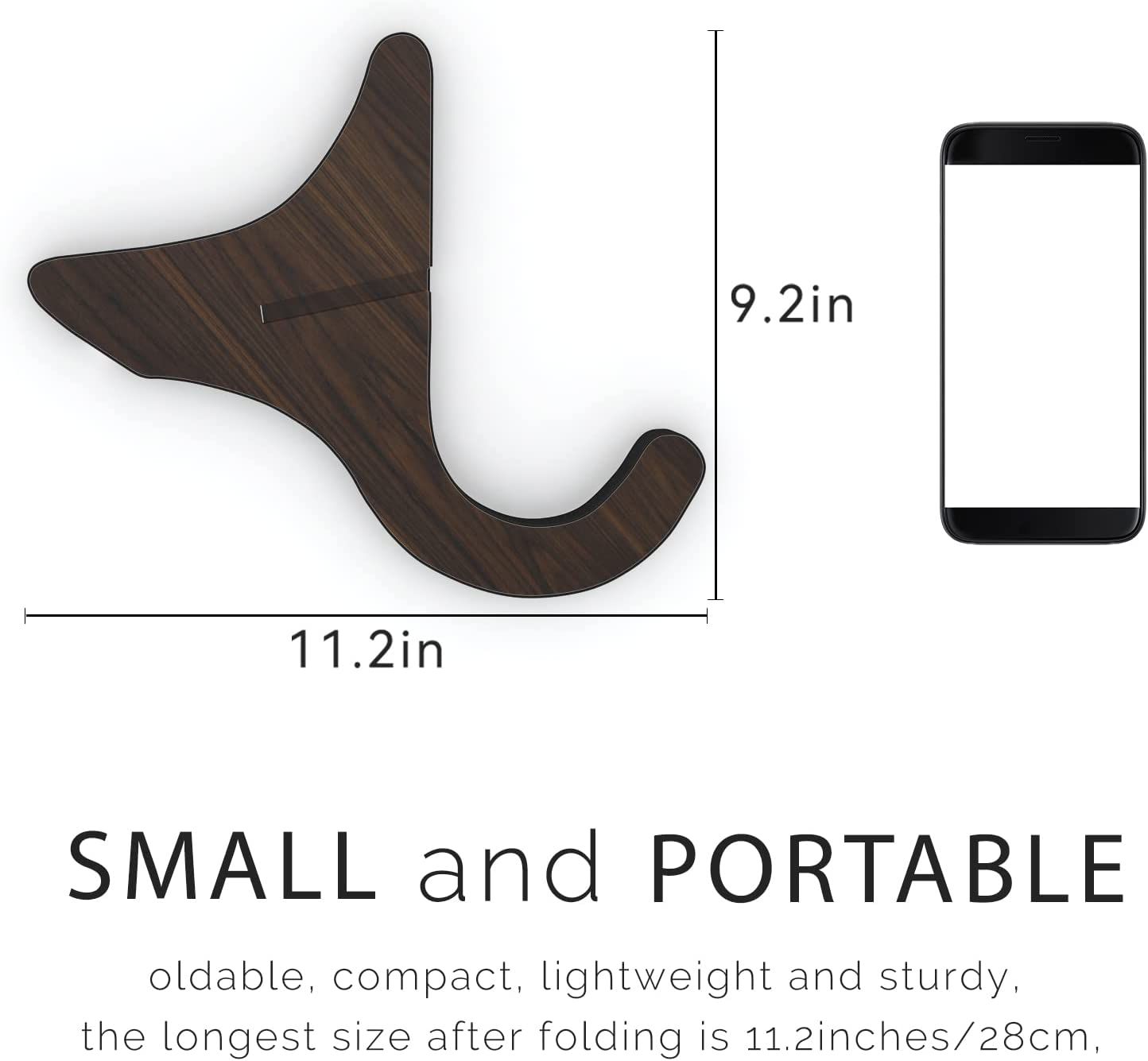 Wooden Ukulele Stand Violin Mandolin Folding Portable Stand image number 5