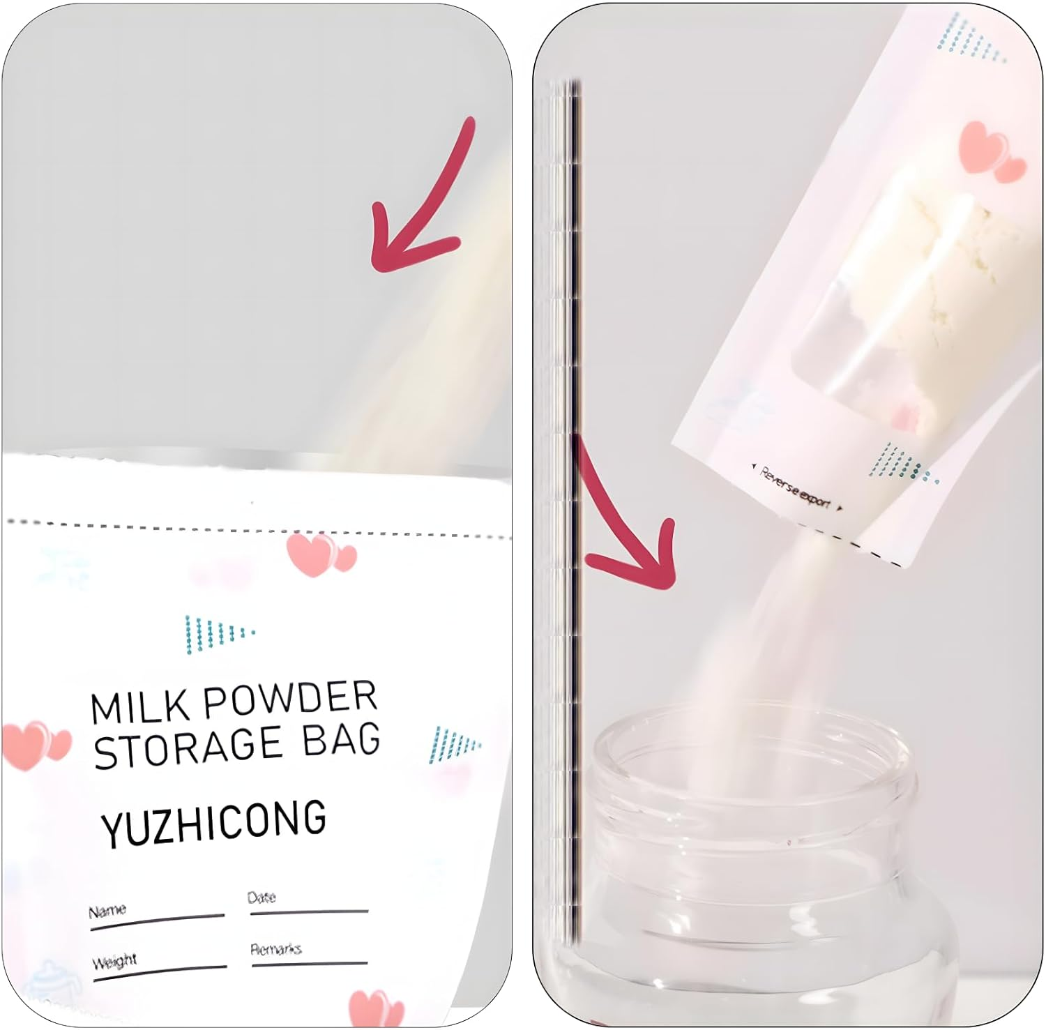 TOTCOZY Baby Formula Storage Bags, 30 Pack Portable Milk Powder Dispensers, Bpa-Free Baby Formula Disposable Bags, Idea for Travel or On-The-Go image number 5