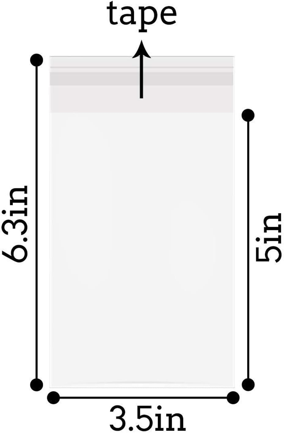 Cellophane Self Adhesive, Small Cookie with Seal, 200Pcs Clear Plastic Treat Bags, Individual Cookie Bags, Perfect for Goodies, Party Favors, Snacks, Gift Wrapping 9X16Cm (9X16Cm)