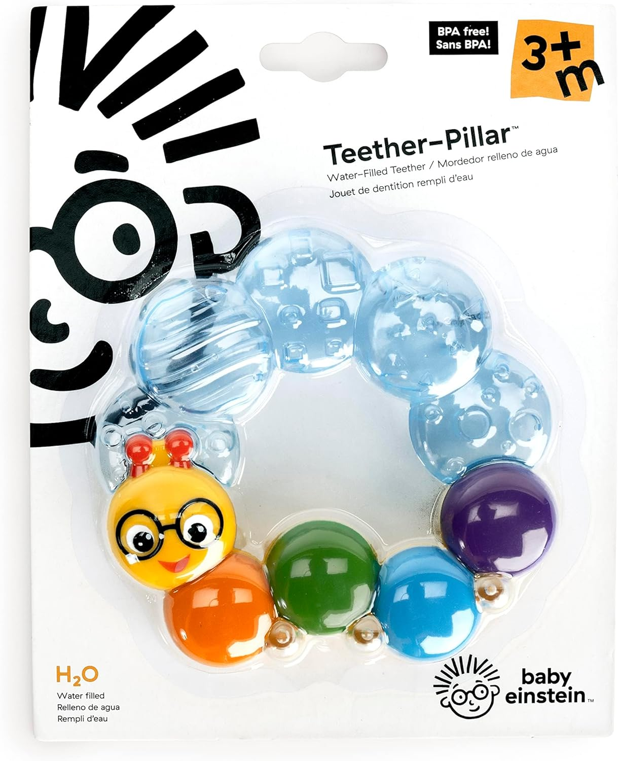 Baby Einstein Teether-Pillar Rattle and Chill Teething Toy, Ages 3 Months + image number 4