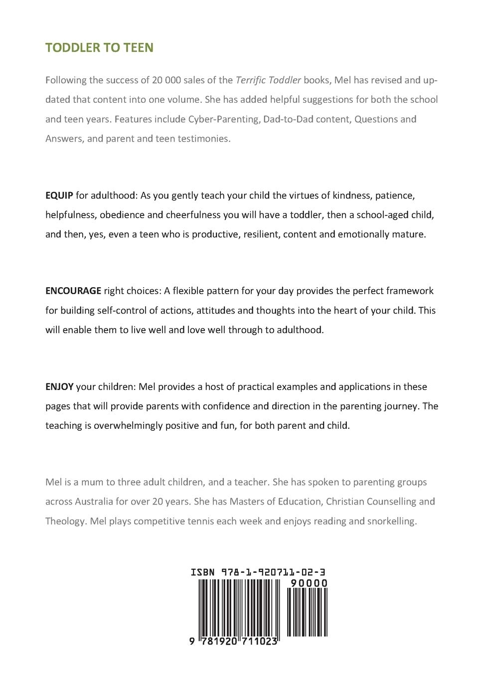 Toddler to Teen: How to Equip, Encourage and Enjoy Your Children image number 1