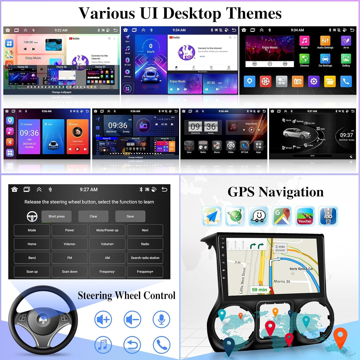 [8 Core 4G+64G] Car Radio for Jeep Wrangler 2011 2012 2013 2014-10.1 Inch Android Touch Screen Car Play Stereo, DSP 32 EQ Audio/Ips Screen/Carplay/Android Auto/Swc/Bt 5.0/Wifi