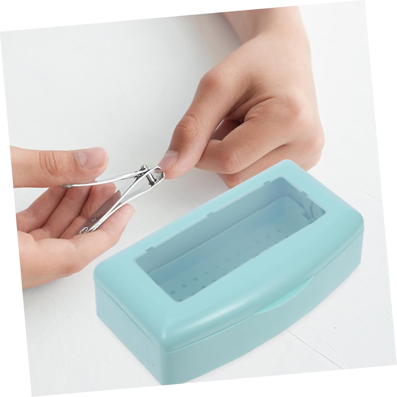 SHERCHPRY Nail Tool Sterilizer Box Professional Manicure Cleaning Case Clipper Tray image number 4