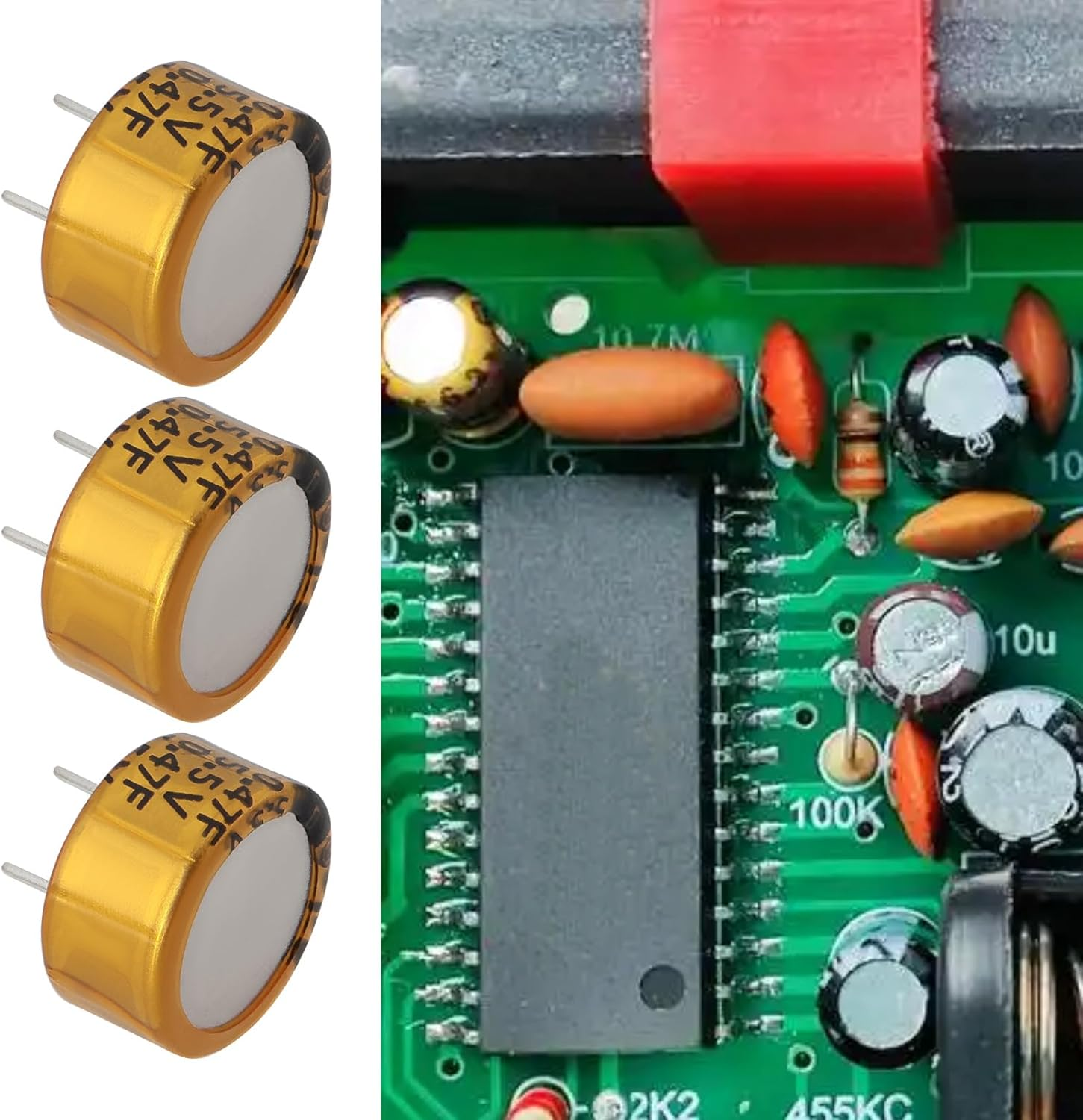 Emsea 4Pcs 0.47F 5.5V Super Capacitor Type C Button Capacitor 14 X 7Mm Capacitor for Car Recorders Smart Instruments Vacuum Switches image number 6