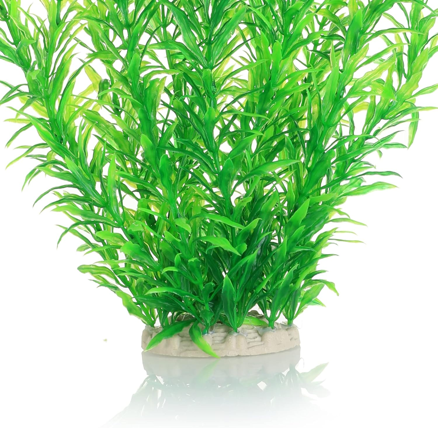 JIHAQUA Aquarium Decor Plastic Plants Extra Large 21 Inches Artificial Fish Tank Plants Tall Fish Tank Decorations (Green 2Pcs) - Wine 2Pcs image number 3