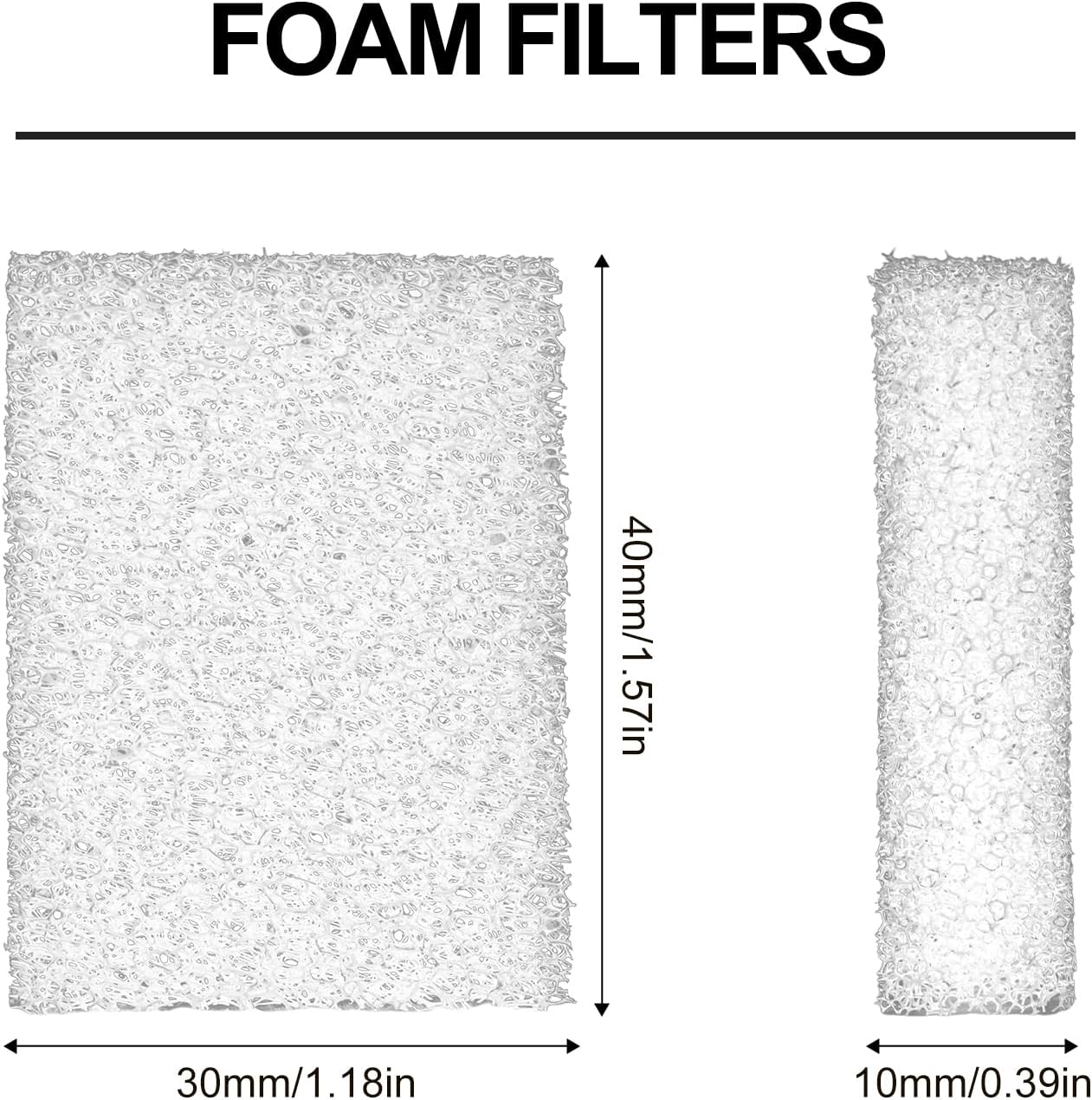 Pack of 20 Pet Fountain Filters, Cat Water Filter, Replacement Foam Filter, Compatible with PETKIT Eversweet 3 Pro Eversweet Solo 2 Eversweetsolo SE Wireless Pump Drinking Fountain for Pets image number 3