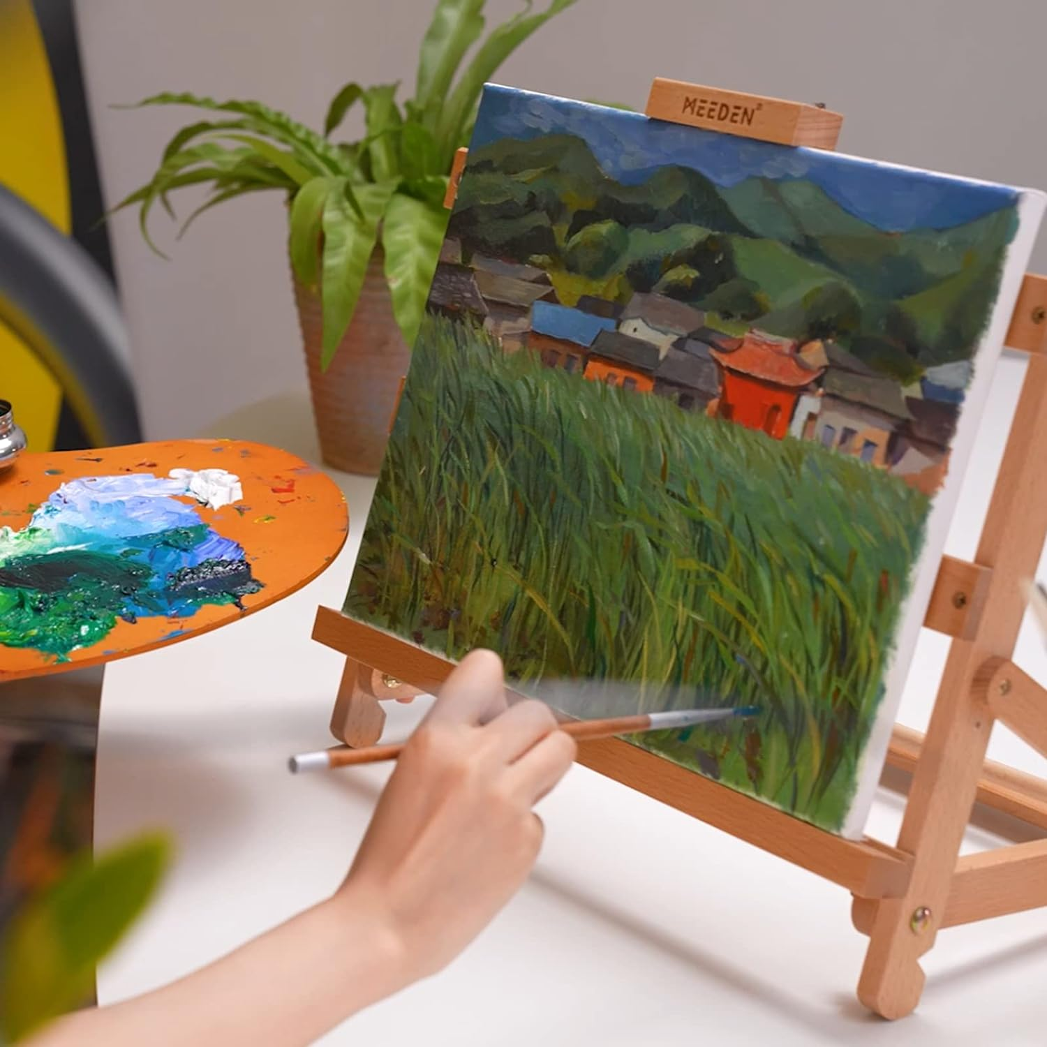 MEEDEN Stretched Canvas, 16 &times; 20 Inch, Pack of 6, Blank White Canvases for Painting, 100% Cotton, 8 Oz Gesso-Primed, Pre-Stretched Canvas for Acrylic Oil Pouring & Airbrushing Painting image number 3