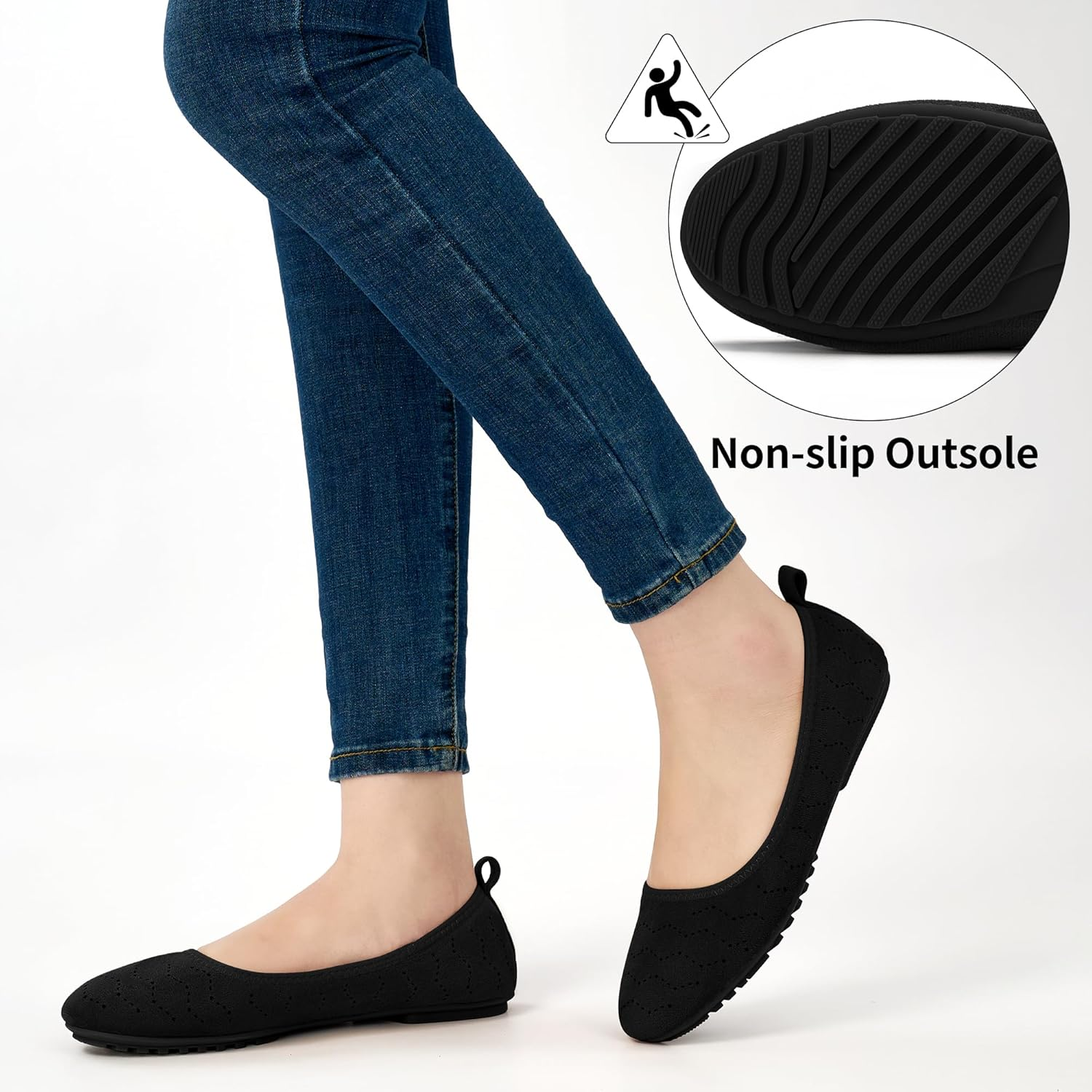 Alicegana Ballet Flats for Women Dressy: round Toe Slip on Suede Comfortable Women Shoes Casual Work Walking Loafers 2025 image number 2