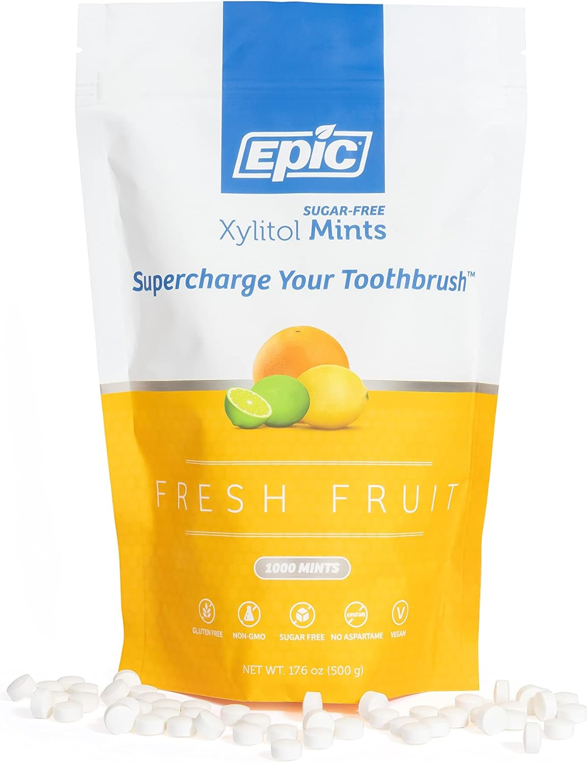 Epic Dental Fresh Fruit Xylitol Mints 1000-Pieces image number 2