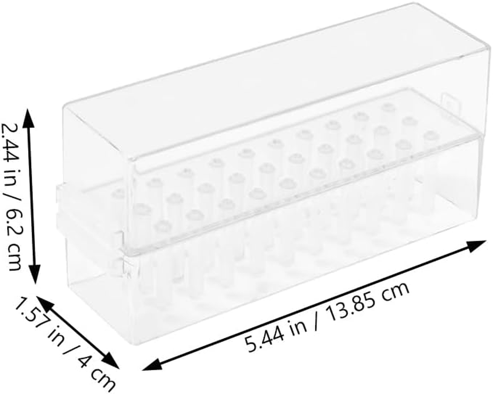 Healvian Nail Art Storage Box Nut Nail Grinder Nail Drill Storage Manicure Organiser Tool Box Nail Clippers Case for Nail Drill Holder for Nail Drill ABS Transparent image number 6