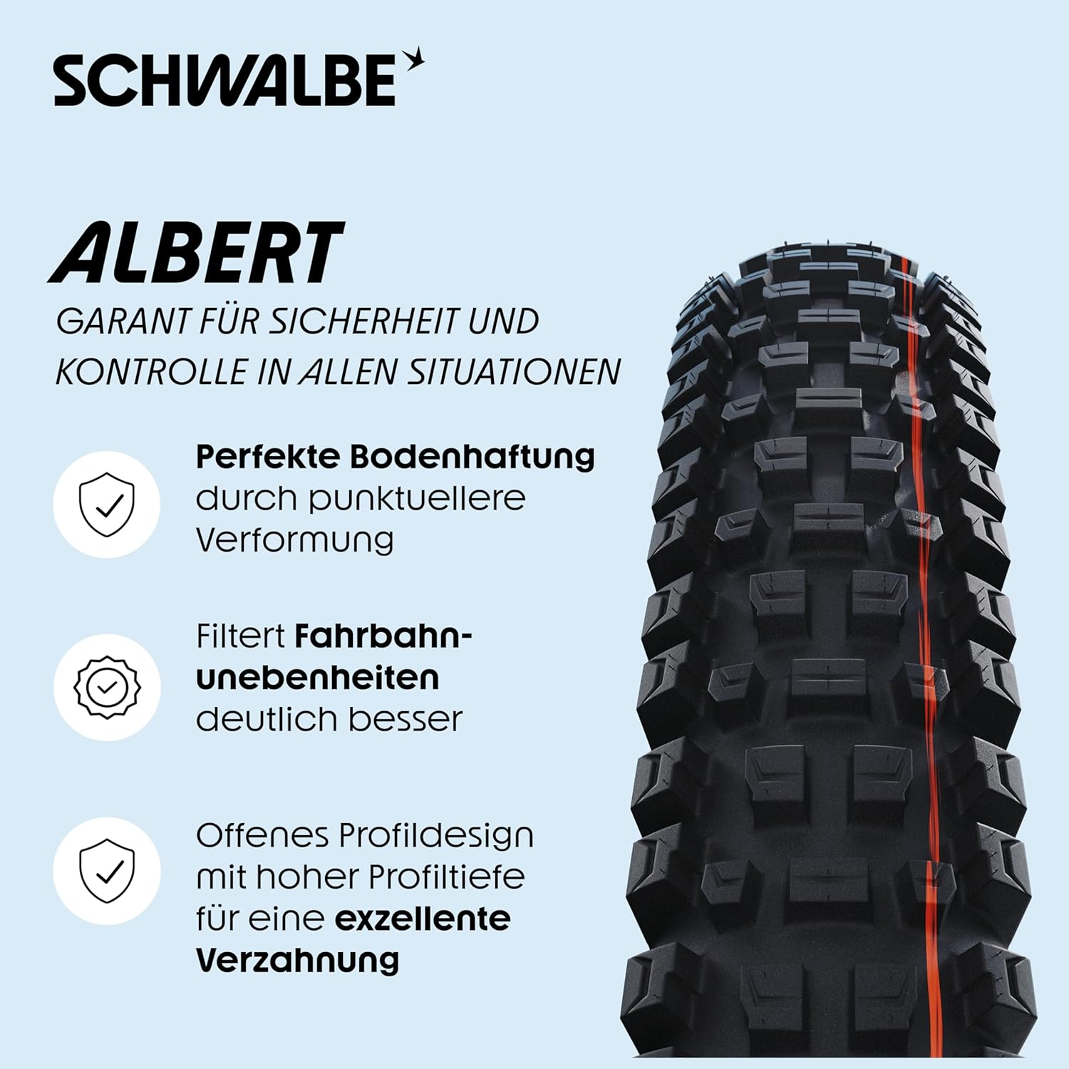 Schwalbe Albert Radial TLR Folding Tyre image number 5