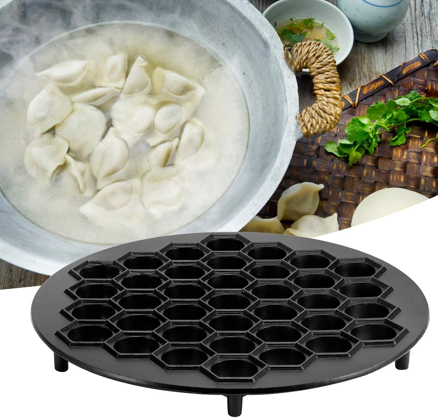 Alvinlite Dumplings Mould Ravioli Maker Pelmeni Maker Baking Pastry Kitchen Accessories 37 Holes image number 3