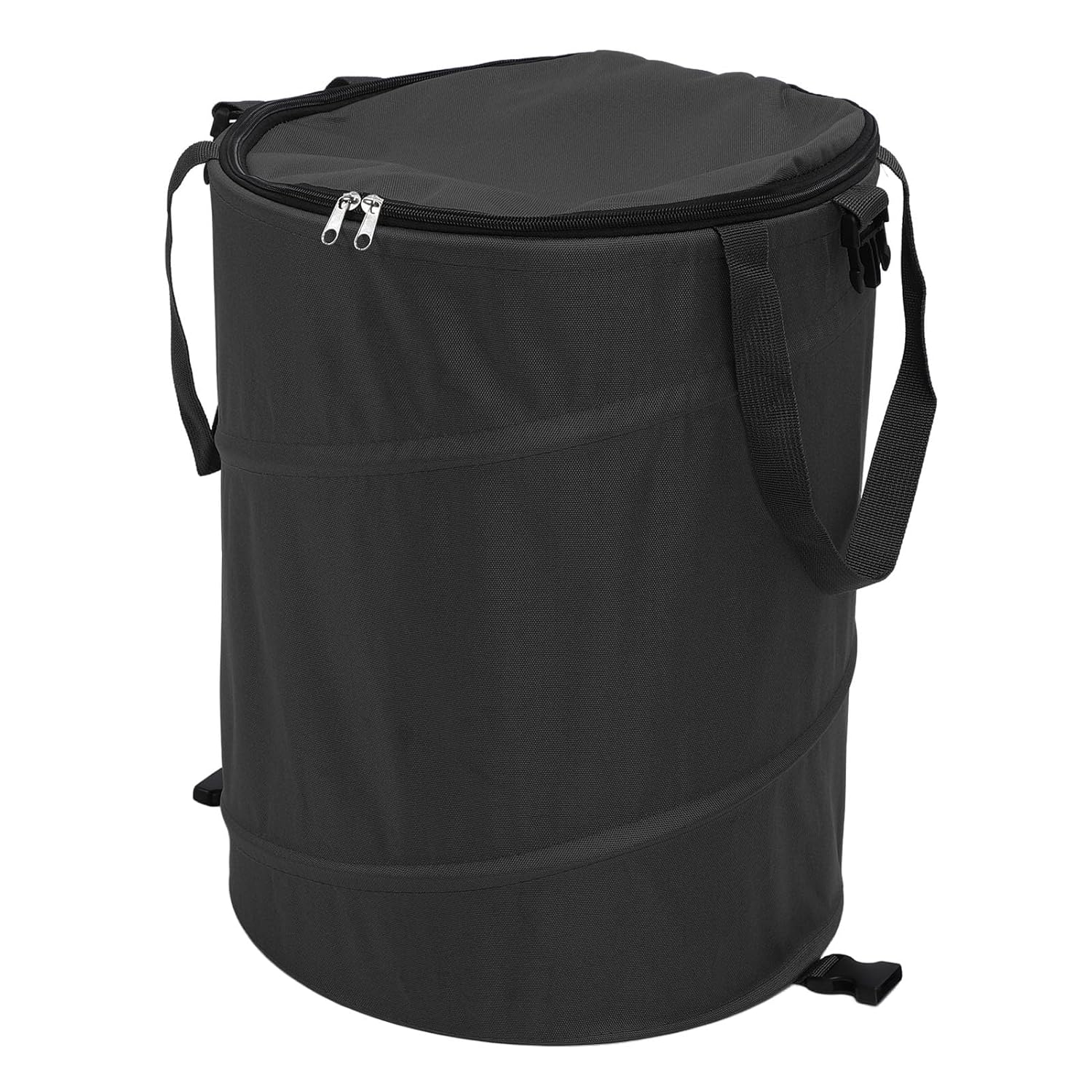 Large Capacity Camping Trash Can Portable Garden Garbage Container Outdoor Picnic 24 Gallons (Black) image number 6