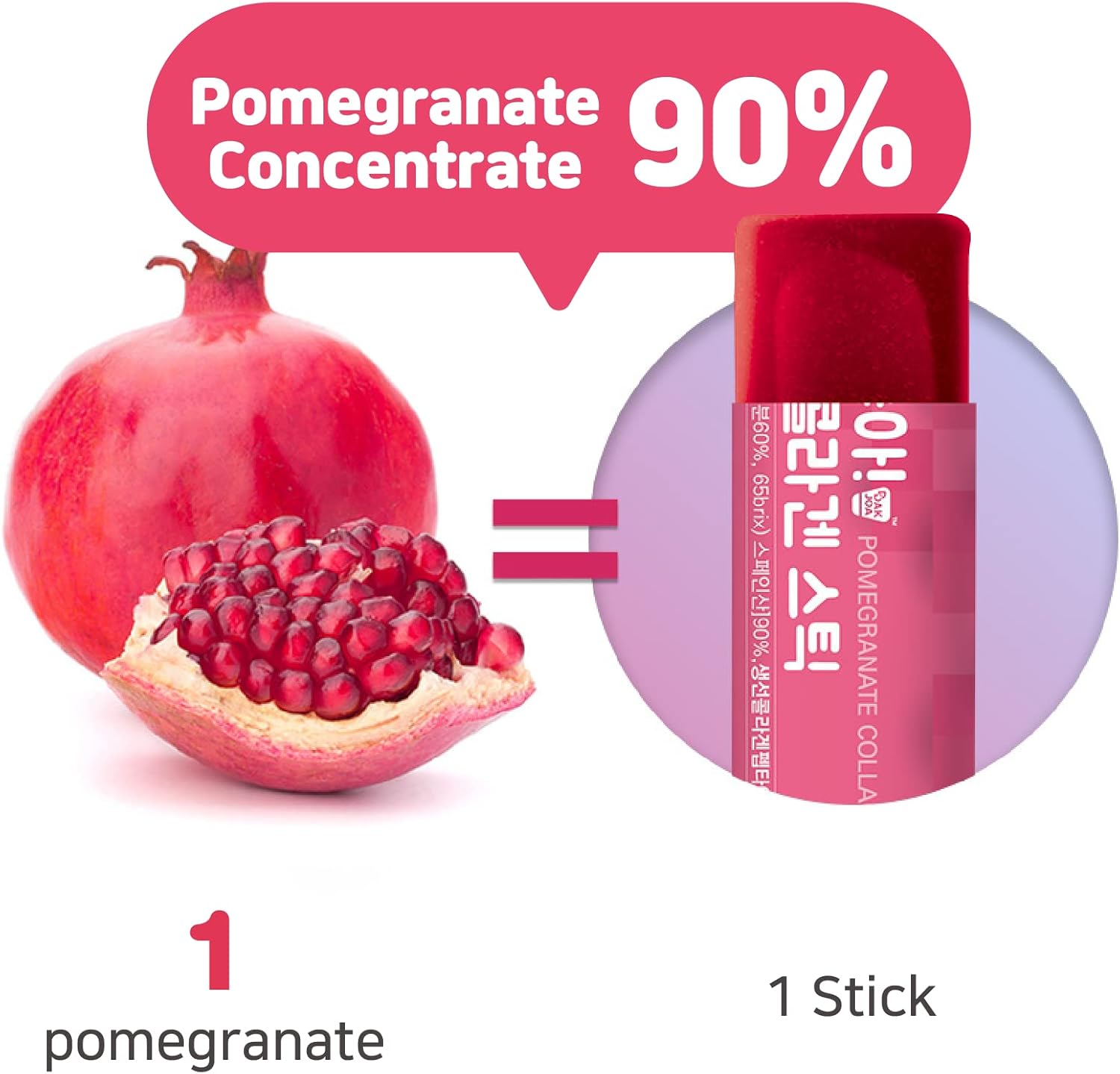 Pomegranate Collagen Jelly Stick 20G * 15 Stick 1,600Mg Low Molecular Fish Collagen Anti-Aging [DDAKJOA] image number 5