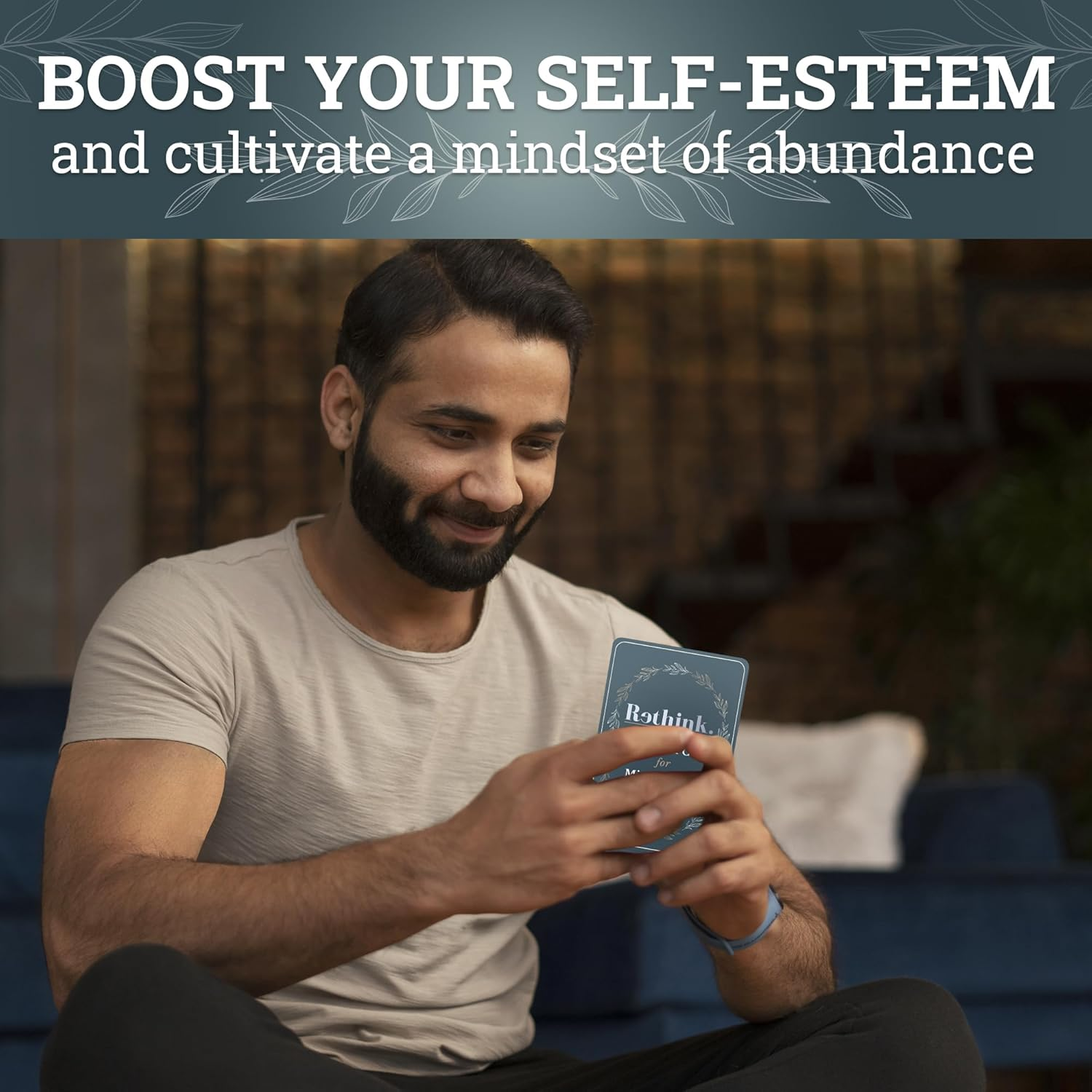 Rethink 95 Positive Affirmation Cards for Mindfulness | Inspirational Motivational Cards for Women, Men, Teens | Stress Anxiety Relief and Mental Wellness | Durable Self Care Card Set image number 5