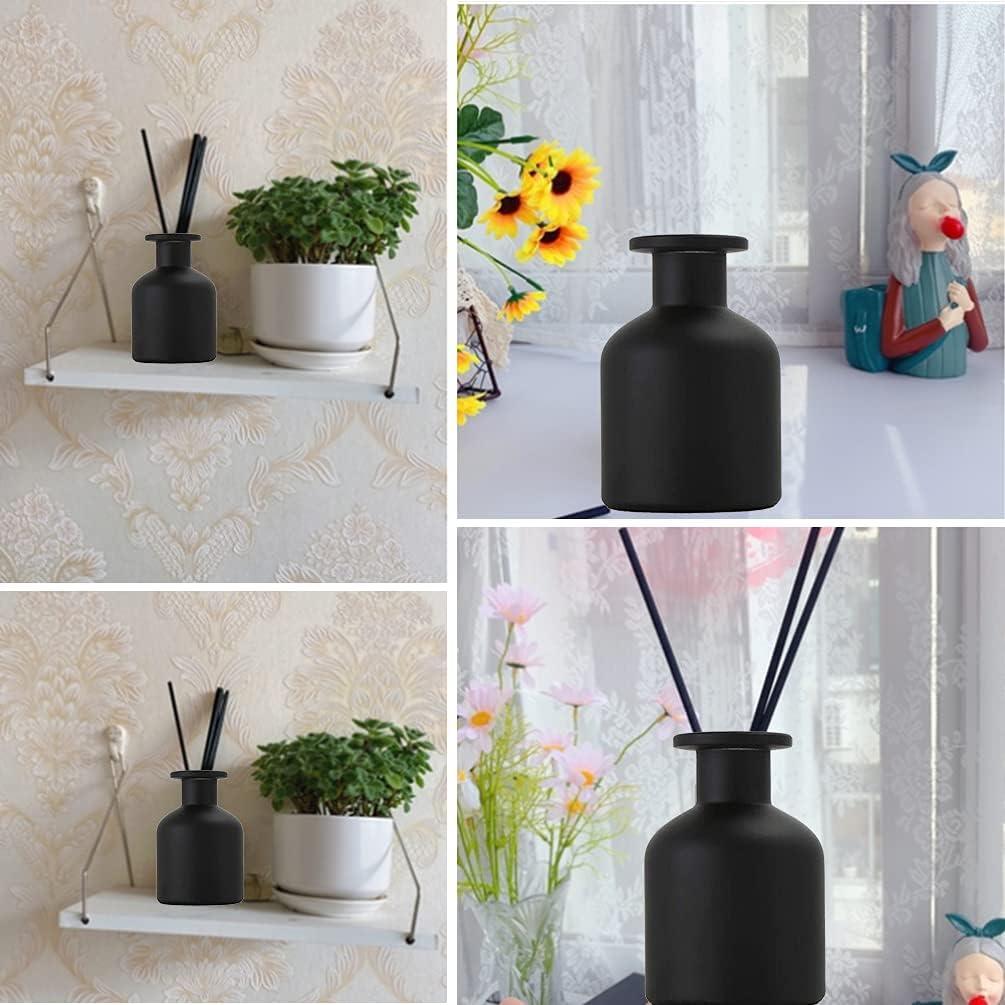 1Pcs Black Empty Refillable Glass Aromatherapy Diffuser Bottle Jar Container Fragrance Accessories DIY Tool Accessories for Essential Oils Crafts Decor image number 5