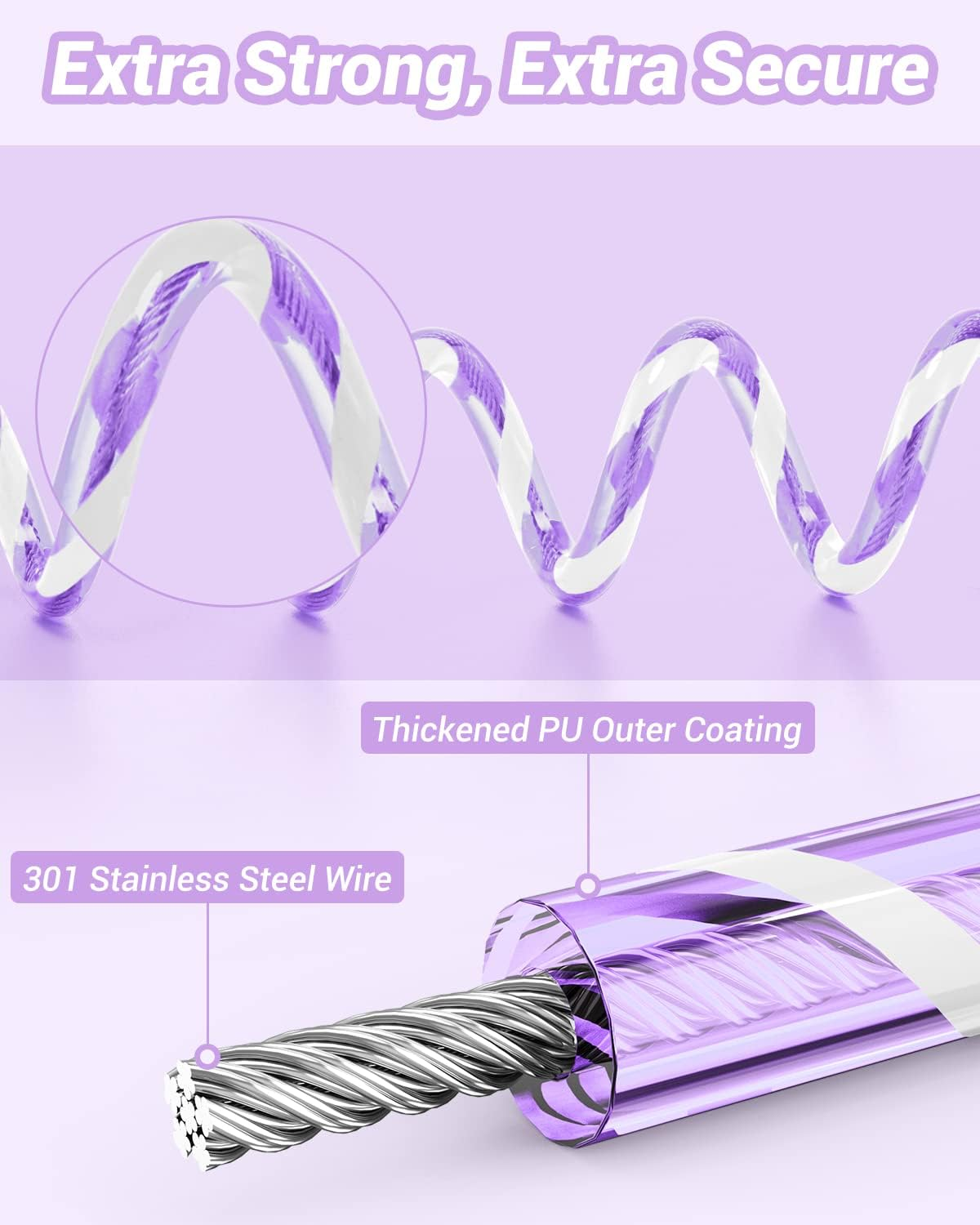 Dr.Meter anti Lost Wrist Link, 2 Pack Toddler Safety Leash with Key Lock, Reflective Child Walking Harness - Dual 8.2Ft Length Pink & Purple Kids Leash for Outdoor, Kids Travel Essencials image number 4