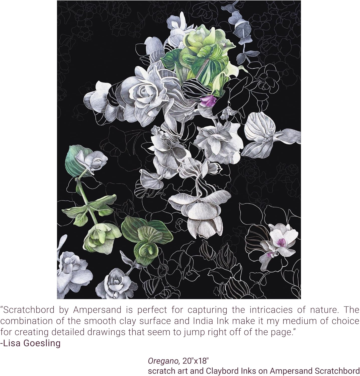 Ampersand Art Supply Scratch Art Panel: Museum Series Scratchbord, 1/8 Inch Flat Profile, 9" X 12" image number 4