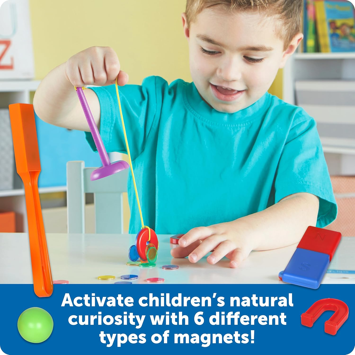 Learning Resources STEM Explorers, Homeschool, Magnet Movers, 39 Pieces, STEM Certified, Ages 5+ image number 1