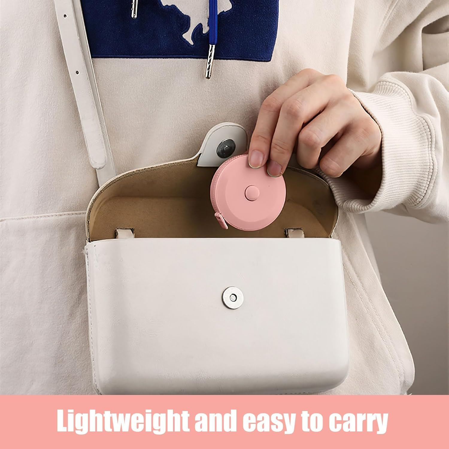 2 Pcs Body Measuring Tape, Retractable Measurement Tape for Body, Tailor, Sewing, Craft, Cloth (Rose, Pink) image number 1