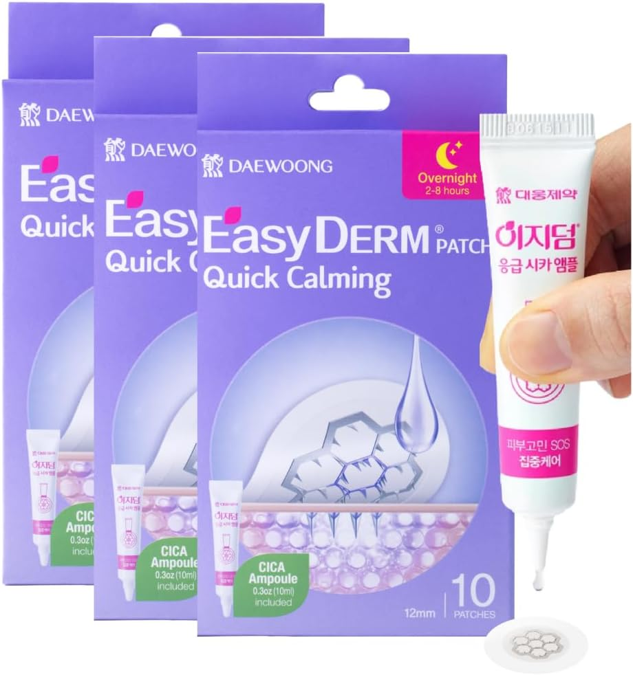 Easyderm Quick Calming Magnesium Patches (30 Patches) with CICA Ampoule image number 1