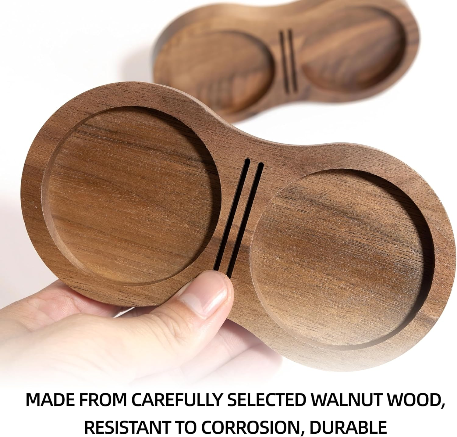 NEOUZA Coffee Tamper Stand Holder for Tamper, Distribution Tool, Puck Screen, Walnut Wood,51Mm 53Mm 58Mm Universal image number 1