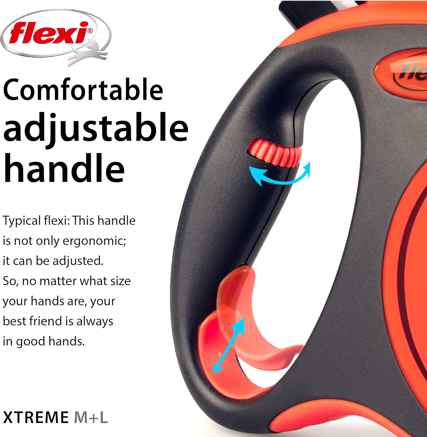 Flexi Retractable Dog Lead Xtreme Orange Medium