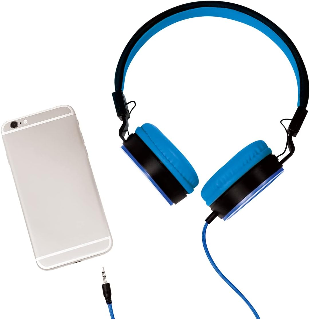 Logilink HS0049BL - Elegant Foldable Stereo Headphones with High Sound Quality Blue image number 1