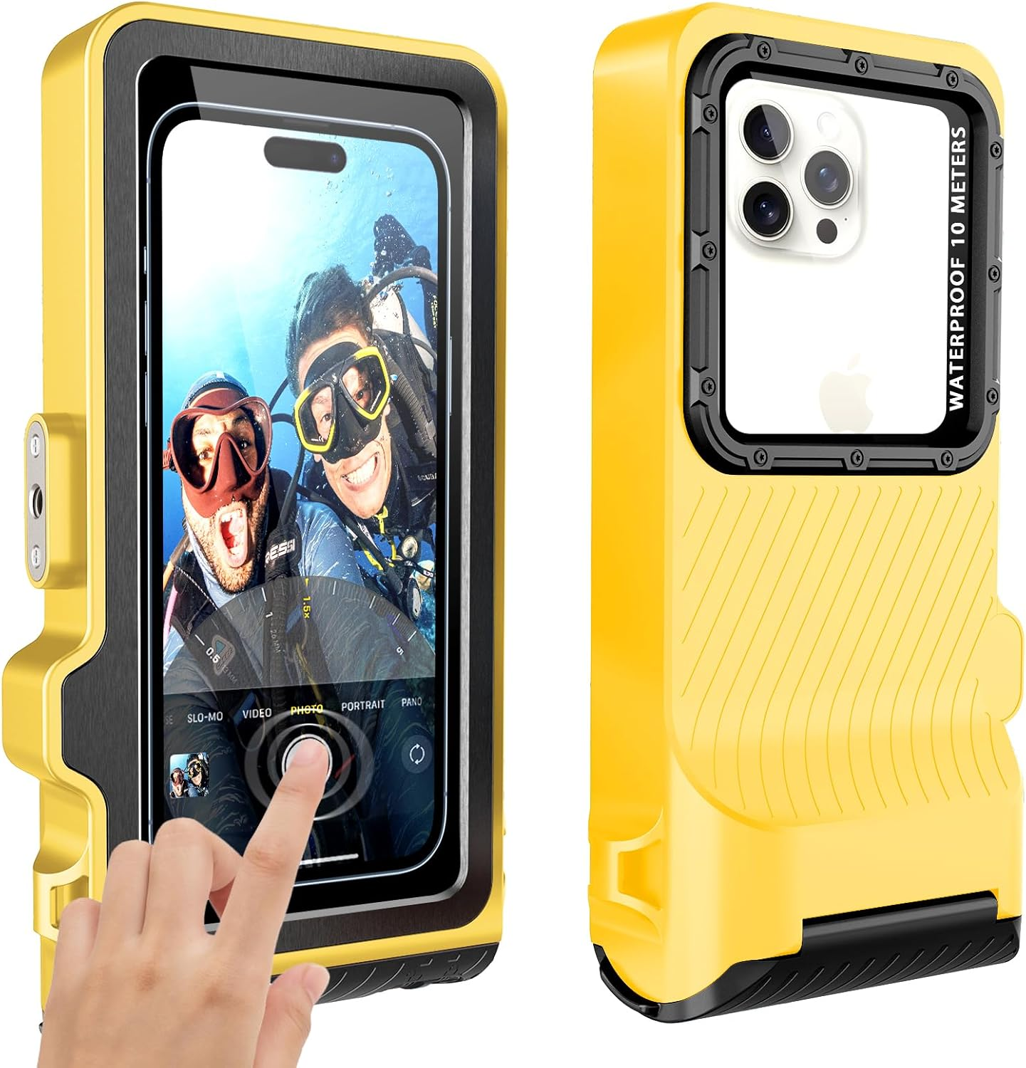 Waterproof Phone Case for Underwater Touch Screen Photography, Diving Snorkeling Swimming Surfing Housing for Iphone 15 Pro Max/15 Pro Samsung S24 Ultra/S24 plus No More than 6.9 Inch Smartphones
