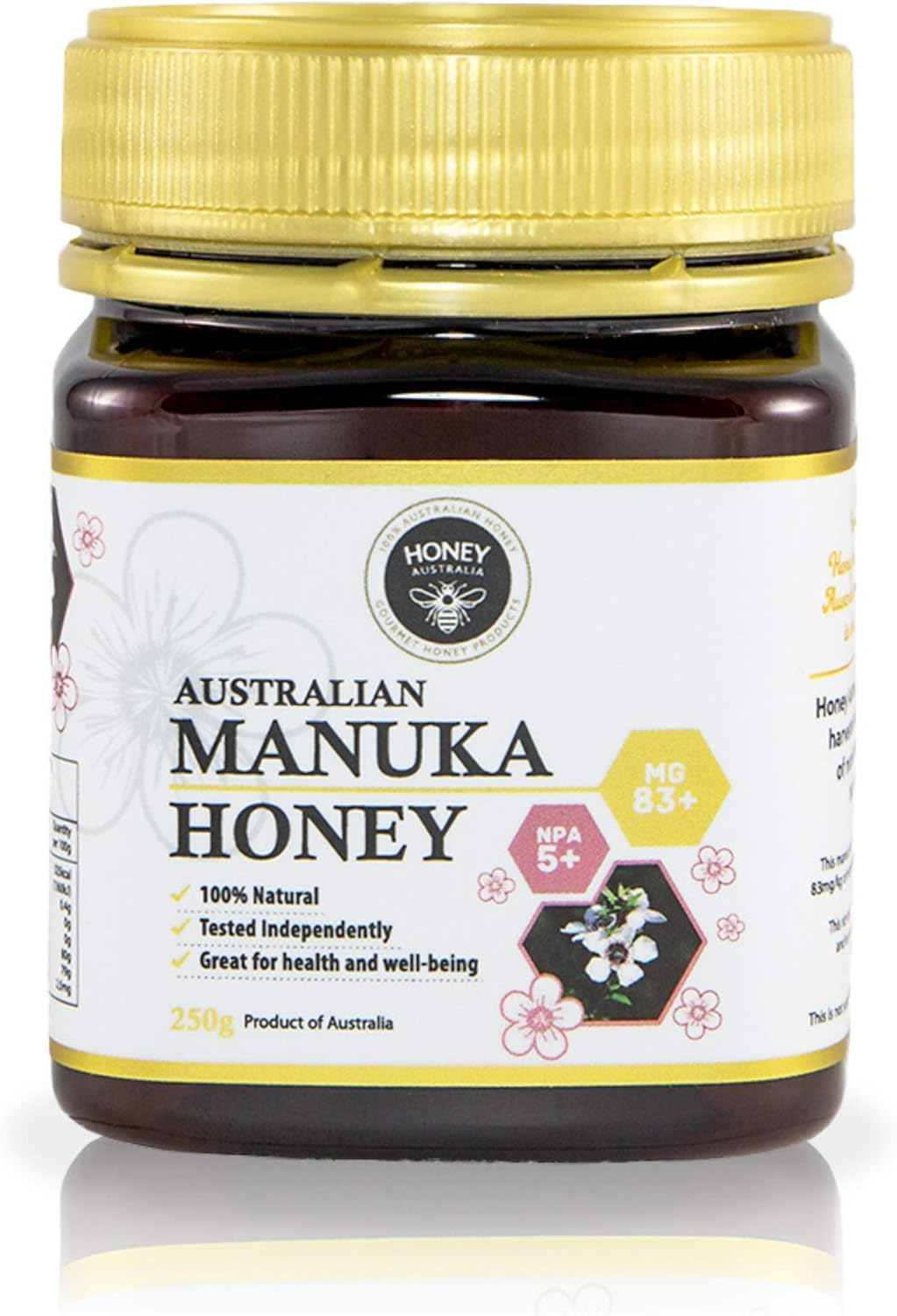 Manuka Honey MGO 83+ | Raw, Organic, Pure Honey for Cooking, Baking, Marinades & Wellness | Natural Sweetener & Daily Health Boost | Rich in Nutrients & Flavor 250G image number 5