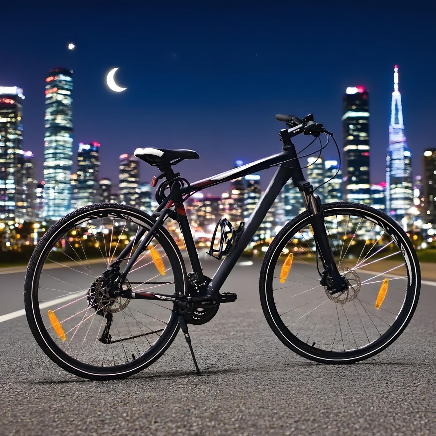 2PCS Universal Bicycle Bottle Cage,Black Bicycle Cup Holder for 500-1000 Ml Bottles,Easy to Install(Black image number 2