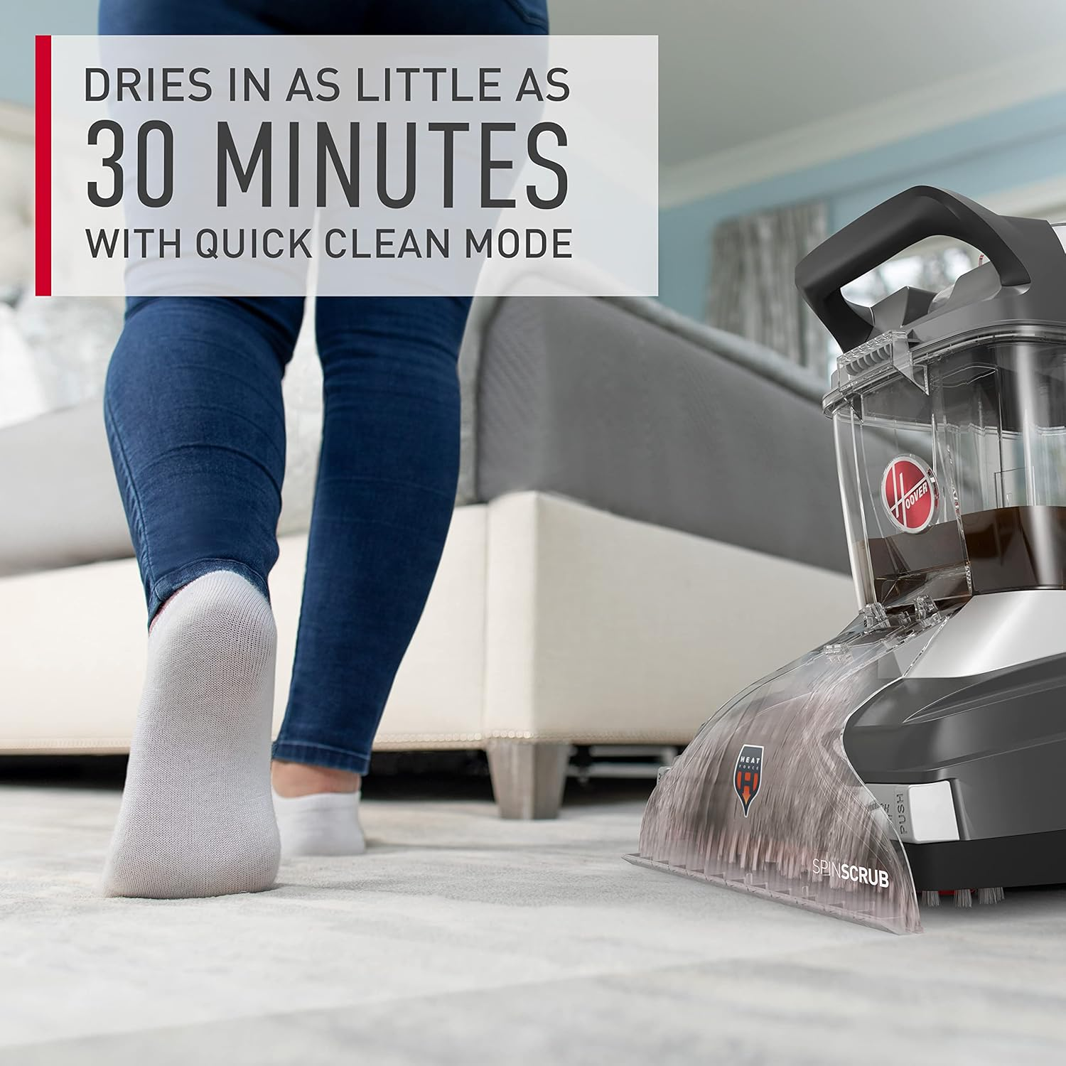 Hoover Powerscrub XL Carpet Washer, Upright Machine, Maximum Extraction, Quick Dry image number 5