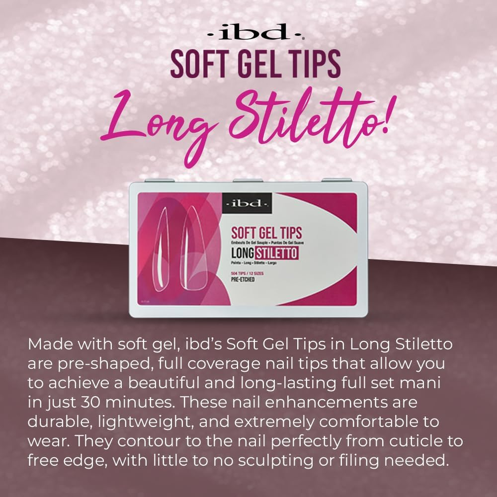 Soft Gel Tips - Long Stiletto image number 3