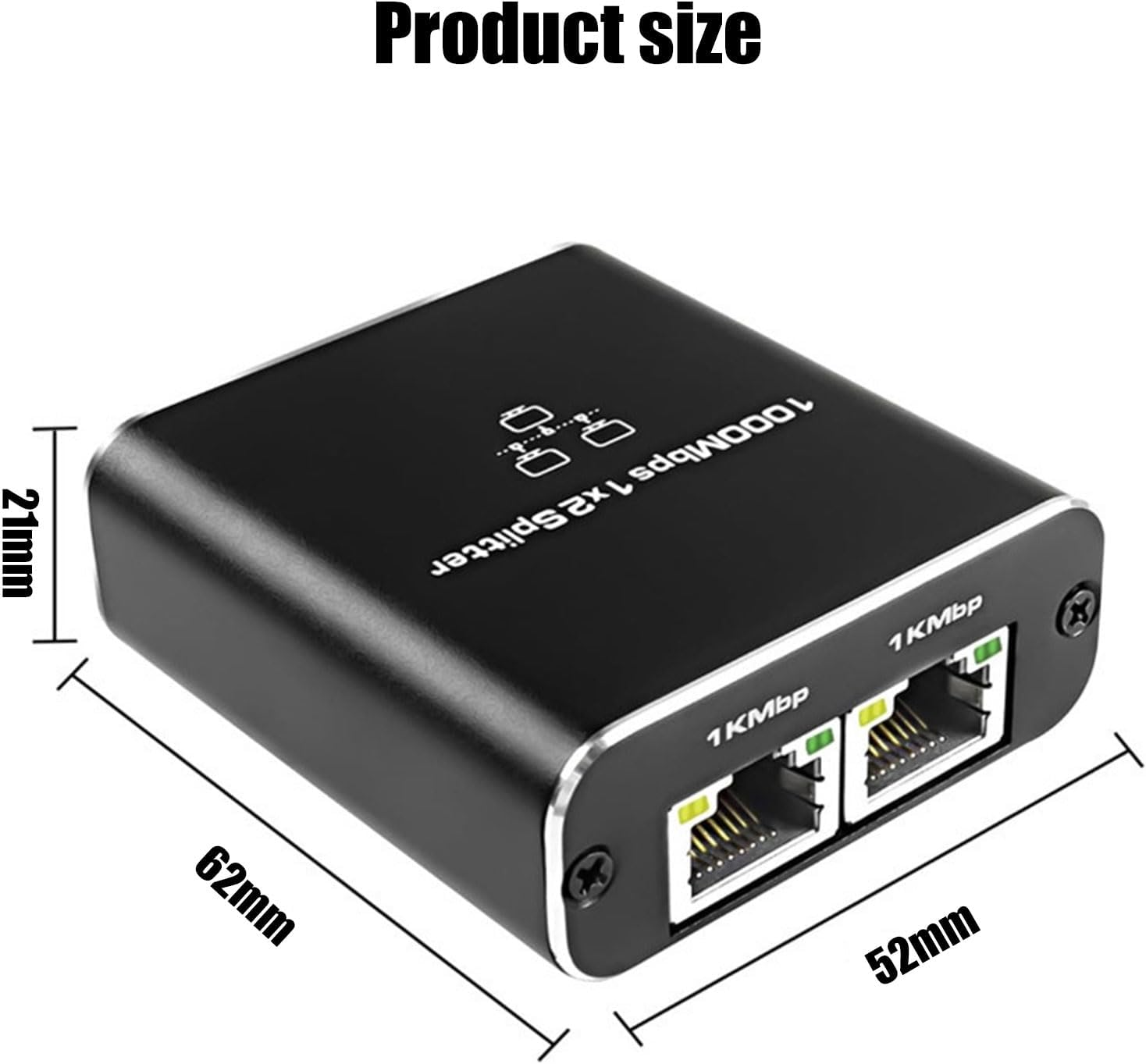 Xolixorium RJ45 Ethernet Splitter 1 to 2 Out with USB Power &ndash; 1000Mbps Gigabit LAN Adapter for Cat5/5E/6/7/8 Cables, Supports Two Devices Simultaneously image number 3