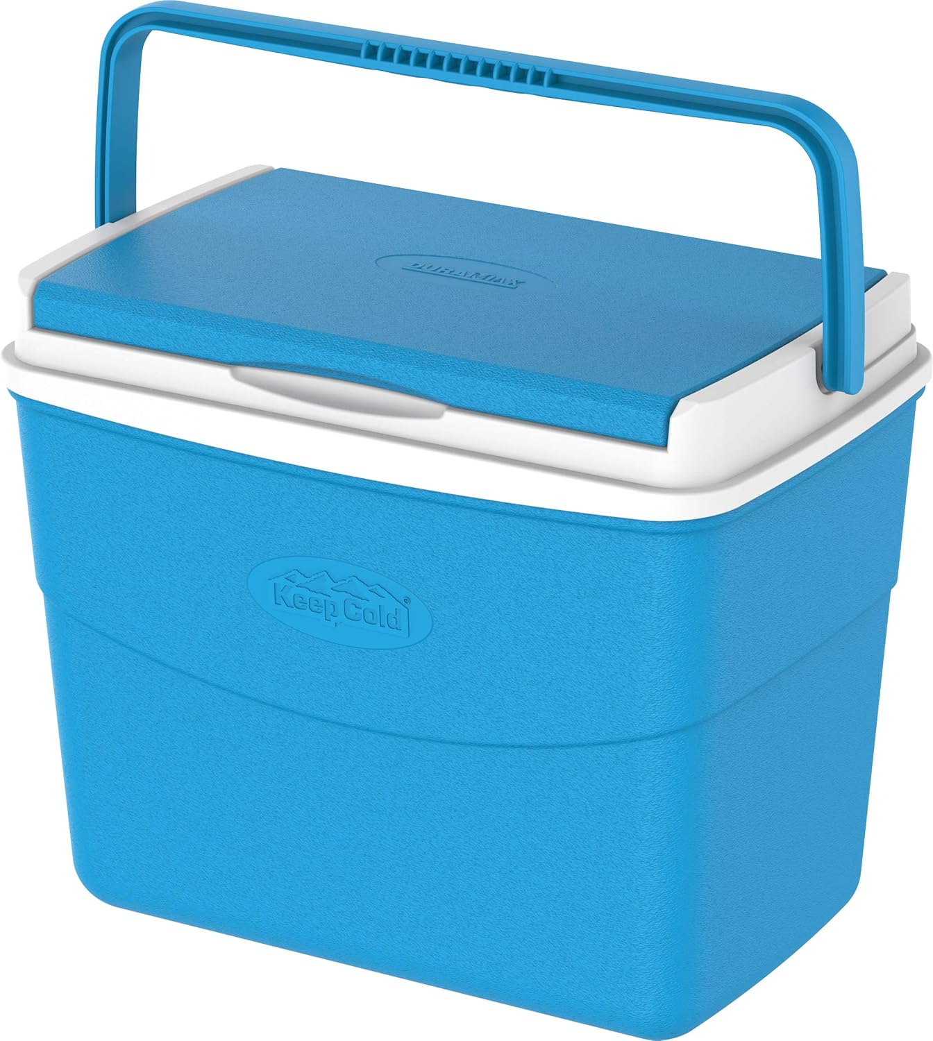 Duramax Picnic Icebox 30L, High Performance Cool Box with PU Insulation, Portable Cooler, 3 Days of Ice Retention, Easy Carry Handle with Secure Lid Locking, Durable Cooler Box, Light Blue