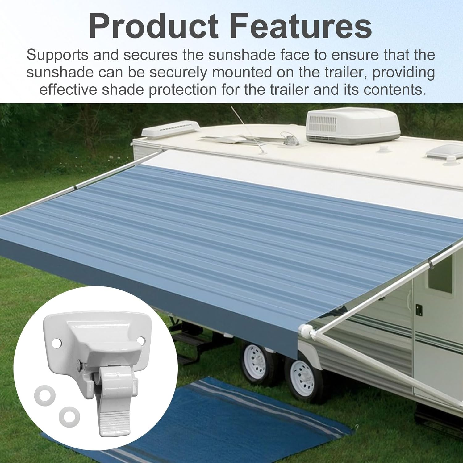 3314067.004B Wall Mount Bracket Bottom Bracket Assembly Fits for Dometic and Sunchaser Awning Parts RV Camper Trailer Replacement image number 1