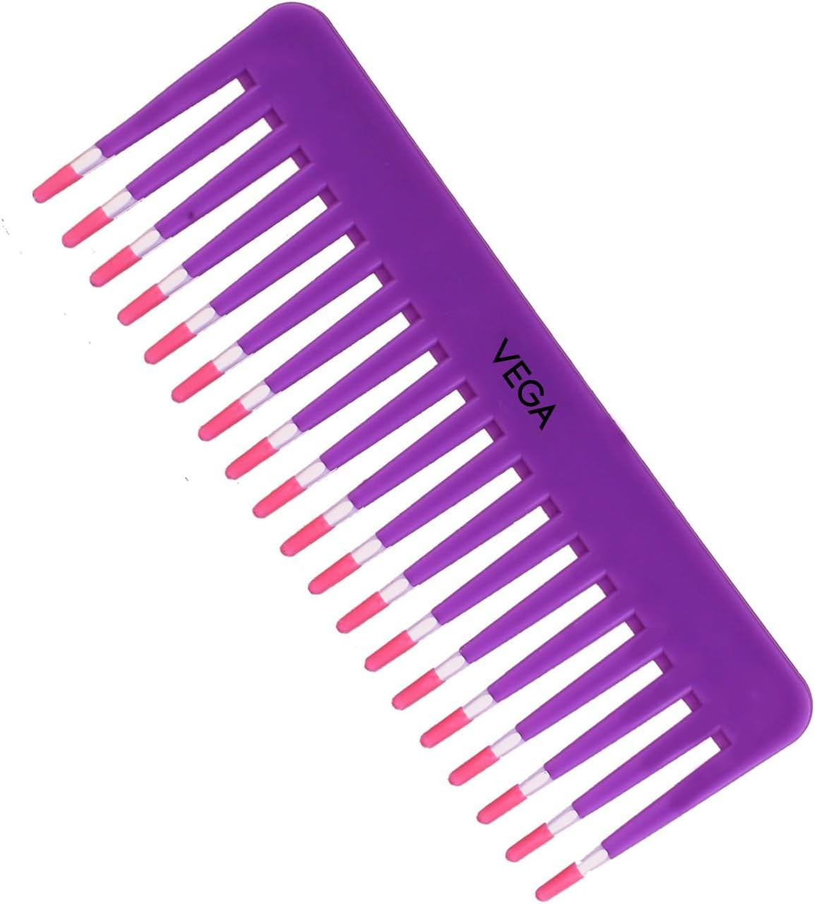 (White/Purple/Pink) - Vega Shampoo Comb 1268 1 Pcs image number 6