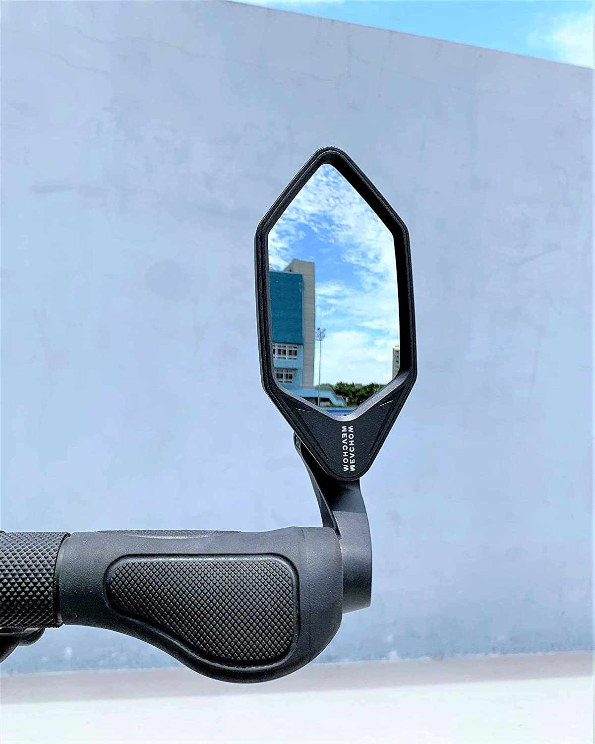 MEACHOW New Bar End Bike Mirror, Crystal UHD Automotive Grade Glass Lens E-Bike Mirrors, Scratch Resistant, Safe Rearview Mirrors, (Blue Right Side) ME-022RB image number 5