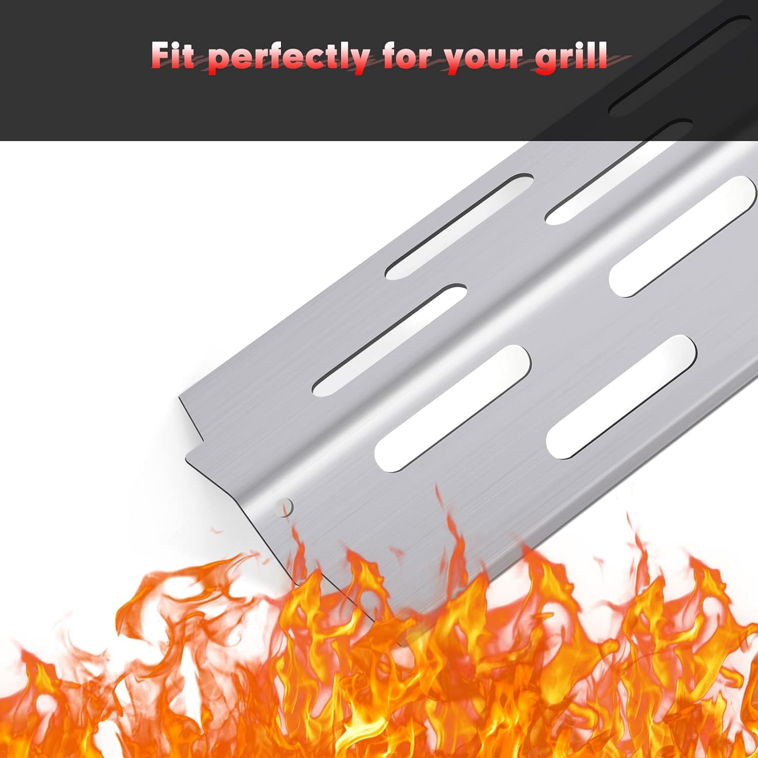 Grill Flavorizer Bars Heat Deflectors BBQ Gas Grill Replacement Parts for Weber 66041, 66033, 66796, Weber Genesis II E-410, S-410, Genesis II LX E-440, S-440, 17&rdquo; Stainless Steel Flavor Bars