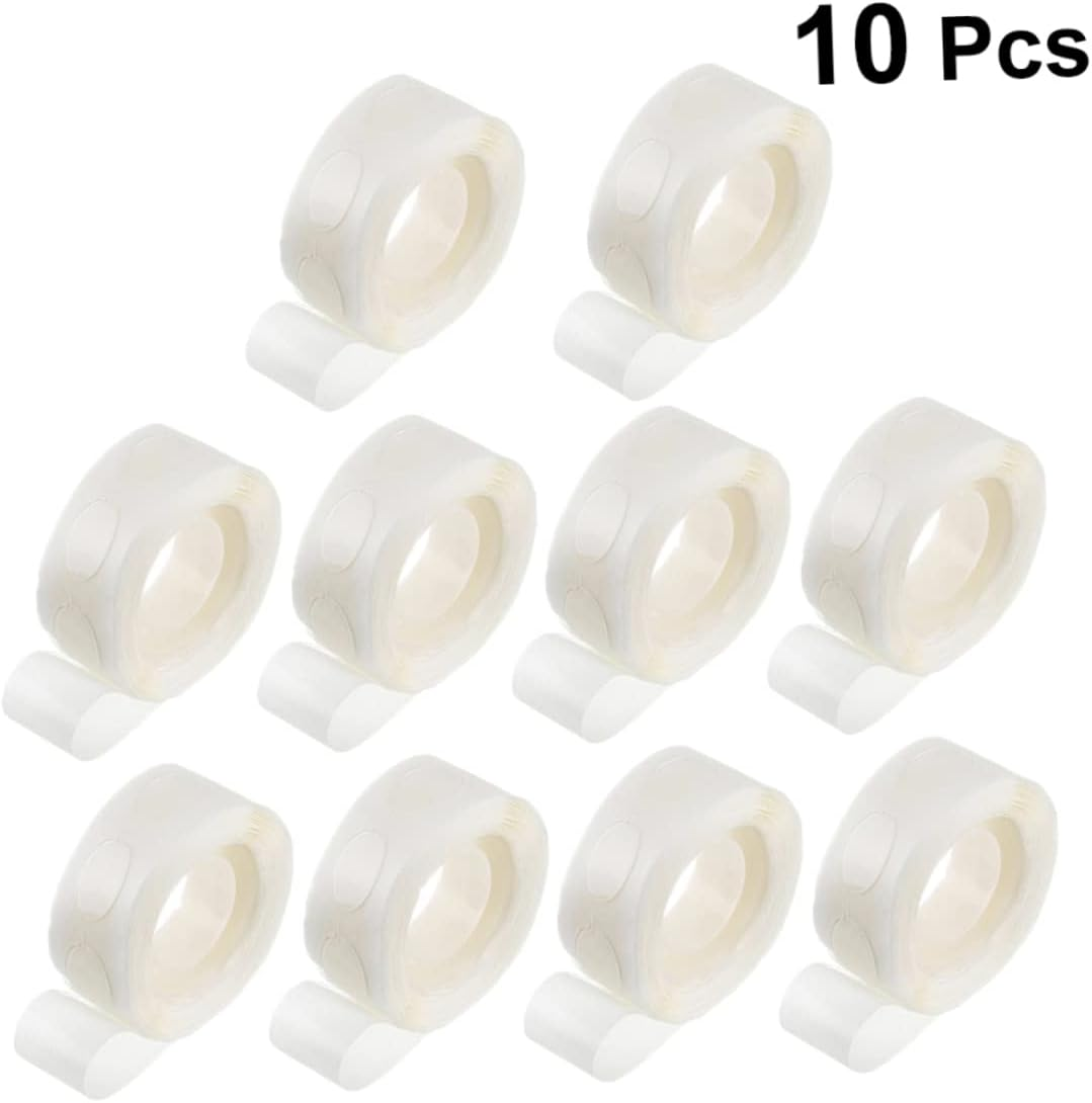 TEHAUX 10Rolls Multifunction Double-Sided Adhesive Tape Strong Sticky Removable Tape for Home Office Car Storage image number 3