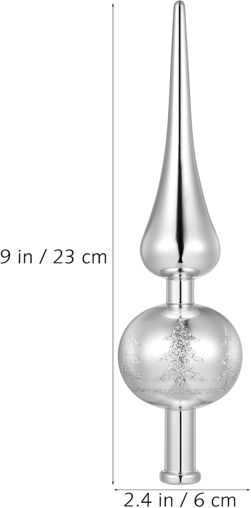 Ipetboom Christmas Tree Topper, 9 Inch Vintage Tree Topper Christmas Tree Sequins Adornment Christmas Decorations, Silver - Silver image number 3