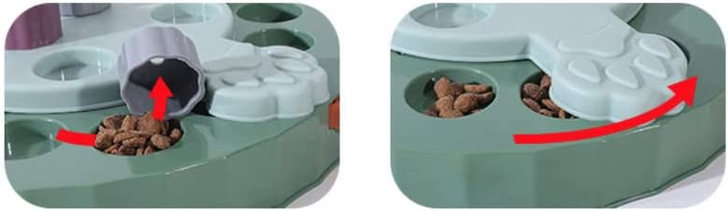 Paw Puzzlers Advanced Dog Puzzle, Enrichment Toy, Treat Puzzle, Dog Interactive Food Toy (Pink, Geometric) image number 2