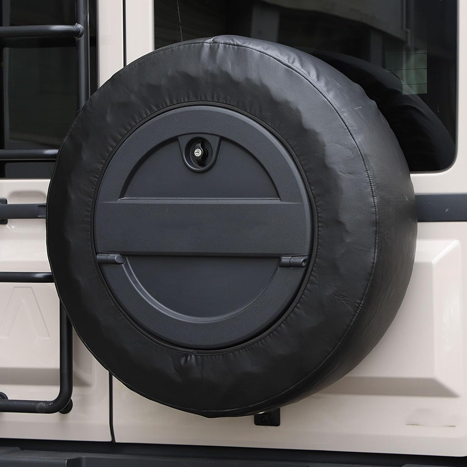 DIYUCAR Car Tailgate Replacement Wheel Cover, Leather Tyre Cover, Waterproof Sun Protection Tyre Cover, Compatible with Ineos Grenadier 2020-2024 (Style B) image number 5