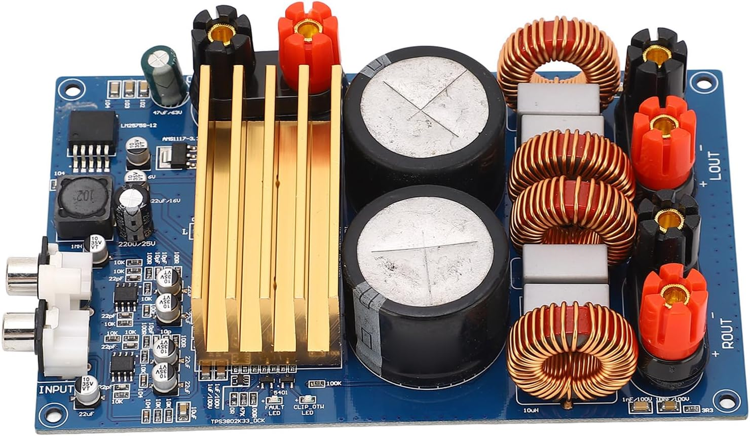 EVTSCAN Amplifier Board TPA3255 300W plus 300W Class D Digital Amplifier Audio Board, for Home Theater DC48V image number 6