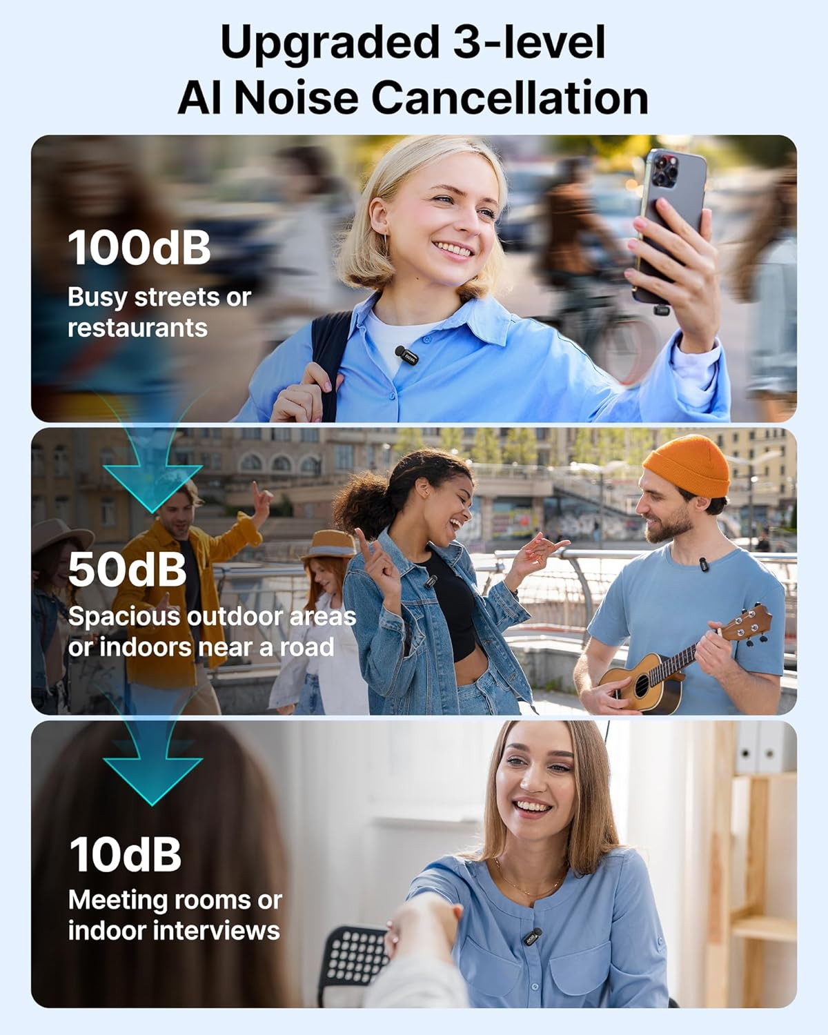 BOYA Mini Wireless Lavalier Microphone for USB-C Iphone 15/16 Android Smartphone/Tablet with Type-C Input, AI Voice Change, Noise Reduce, 30H Battery Life&Charge Case for Youtube Podcast Vlog Tiktok image number 6