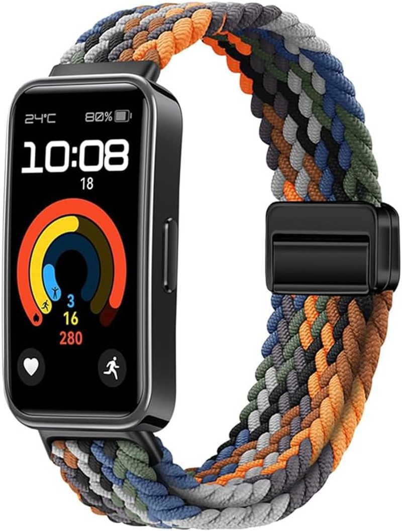 Magnetic Replacement Strap for Huawei Band 10 / Band 9, Sports Wristband Watch Strap, Nylon Bracelets for Huawei Band 8/10