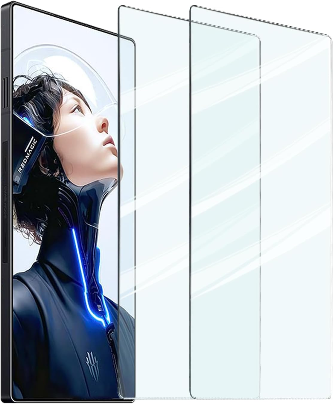 Guizzcg for ZTE Nubia Red Magic 9 Pro / 9 Pro+ / 9S Pro / 9S Pro+ Case with Ring Stand Holder, Soft TPU Bumper + Acrylic Back Military Grade Airbags Shookproof Drop Protection, Stand Black