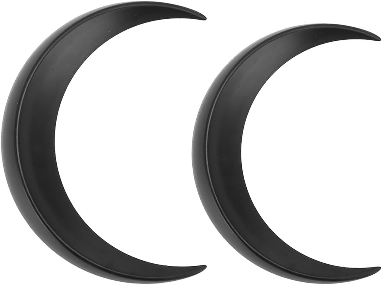 Moon Hair Stick, Easy to Use 2Pcs Moon Hairpin for Daily (Black) image number 3