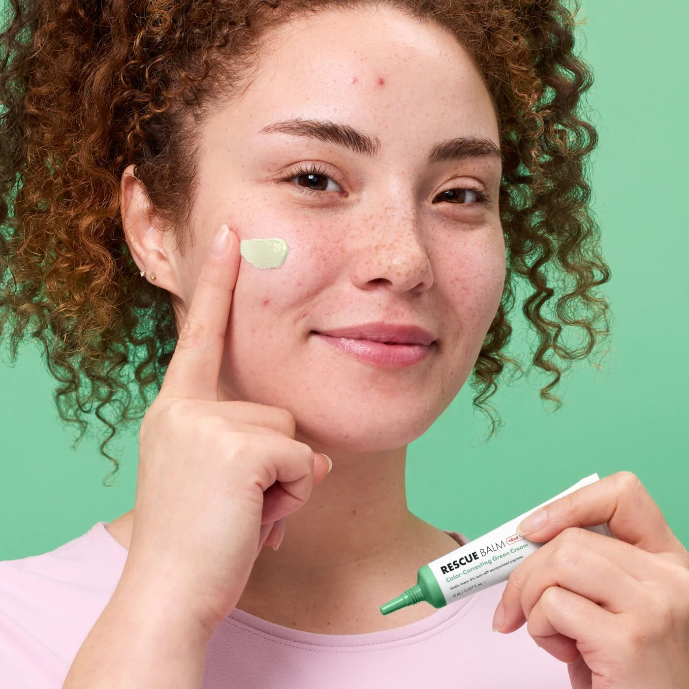 Hero Cosmetics Rescue Balm + Red Correct 15Ml | Color Correcting Green Balm Moisturiser for Redness, Post-Breakout Care, and Dry Skin Nourishment | Lightweight Primer for Fair to Medium Skin Tones image number 2