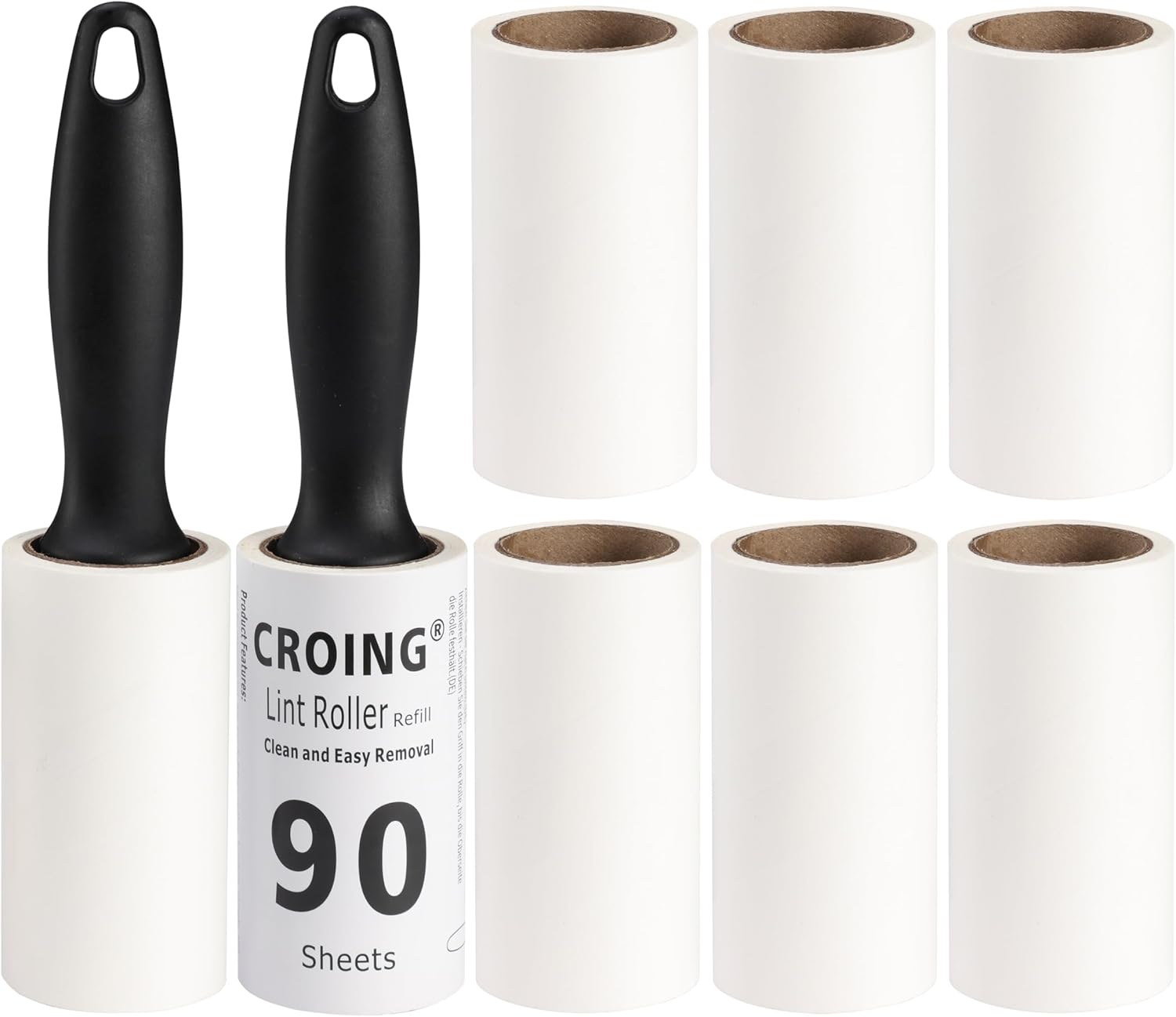 CROING   Extra Sticky Lint Rollers (720 Sheets)